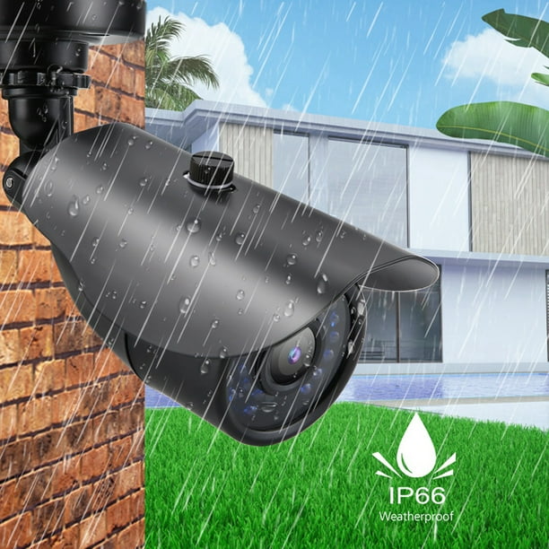 Cámaras De Seguridad, Cámara De Vigilancia Tipo Bala Tvi/Ahd/Cvi/Cvbs Pal Instalación Sencilla Para Uso En Interiores Y Exteriores Para Seguridad En El Hogar