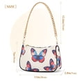 thumbnail image 3 of FORMRS Womens Shoulder Bag with Chain Strap Clutch Purse Cute Tote Handbag, Blue Butterflies, 3 of 7