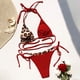 thumbnail image 5 of Bikini Traje de baño sexy Correa Traje de baño Empalme de mujer Traje de baño Color a juego Fridja nalpqowj56167, 5 of 8