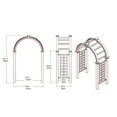 thumbnail image 4 of Vita 60"L x 30"W x 94"H Nantucket Deluxe Vinyl Arbor, White, 4 of 6