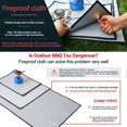 thumbnail image 2 of Aosijia Silicone Fireproof Cloth Fire Pit Mat Fireproof Mat Deck Protector Grill Mat for Outdoor Camping Picnic BBQ (S), 2 of 12