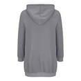 thumbnail image 5 of Wangmeiwg Women's Sweatshirts Women's Jackets - Cozy Zip Up Hooded Long Coat for Casual Streetwear in Cold Weather and Fall Activities Grey 4XL, 5 of 6