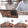 thumbnail image 4 of For Xiaomi Redmi Note 14 4G (163.25x76.55x8.16mm) Phone Case Leather Back Cover with Card Slots Kick, 4 of 5