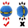 thumbnail image 2 of Pelota voladora OVNI azul luminosa, distorsionada, plana, con forma de disco para lanzar, frisbee, juguete para deportes al aire libre (1 paquete), 2 of 5