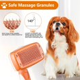 RyRot Dog & Cat Slicker Brush, Orange, Safety Massage Granules, One