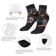 thumbnail image 5 of Rateoe Casino Cards Poker Pattern Quarter Crew Socks,Toe Seamed Ankle Socks,Cotton Cushioned Breathable Athletic Crew Sports Socks, 5 of 7