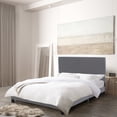 thumbnail image 1 of CorLiving Juniper Fabric Upholstered Adult Full/Double Platform Bed Frame with Padded Headboard and Slats, No Box Spring Required, Grey, 1 of 11