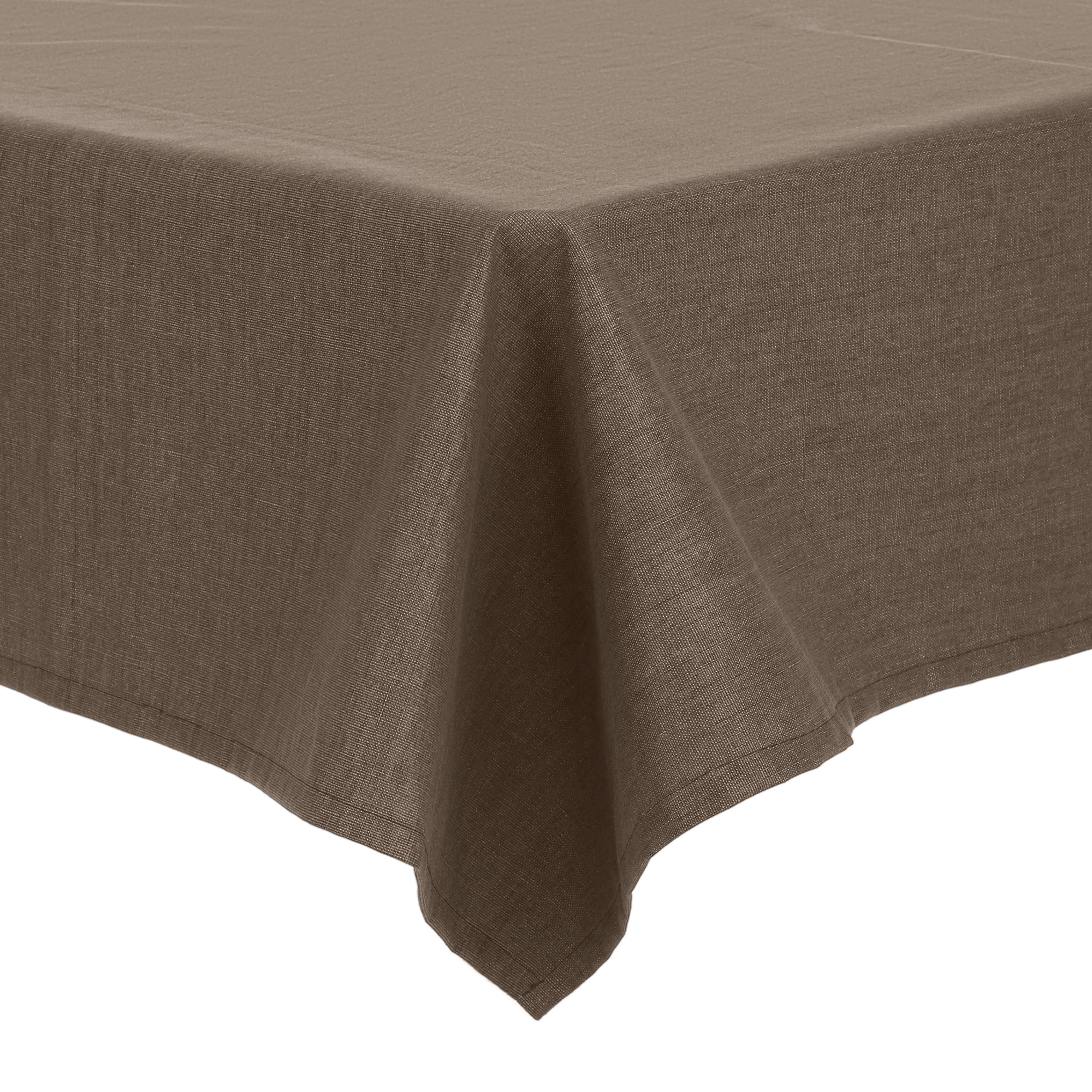 Unique Bargains Rectangle Wrinkle Resistant Washable Linen Table Cover Tablecloth Coffee 51"x71"