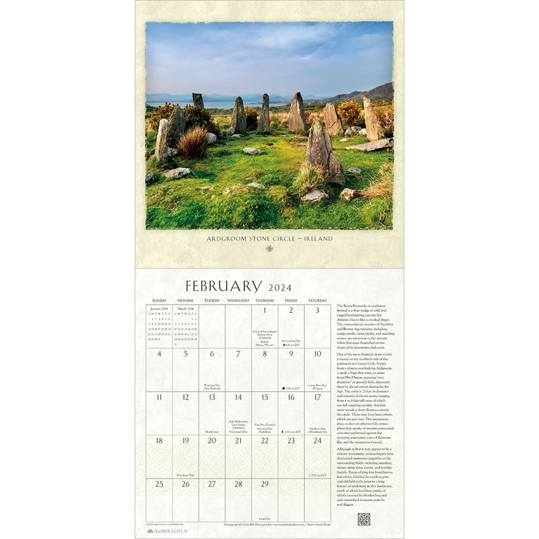 Sacred Celtic Sites 2024 Wall Calendar: And Other Places of Power in  Britain and Ireland | 12