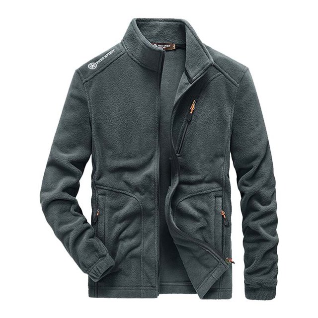 OmicGot Winter Fleece Jacket Men Military Windproof Tactical Coats Men Solid Color Zipper Army Combat Jackets