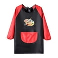 thumbnail image 4 of CAIVO Kids Art Smock With Long Sleeves Painting Apron Children Boys Girls Craft Protective Coverall With Pocket Cozy Toddler Clothing, 4 of 5