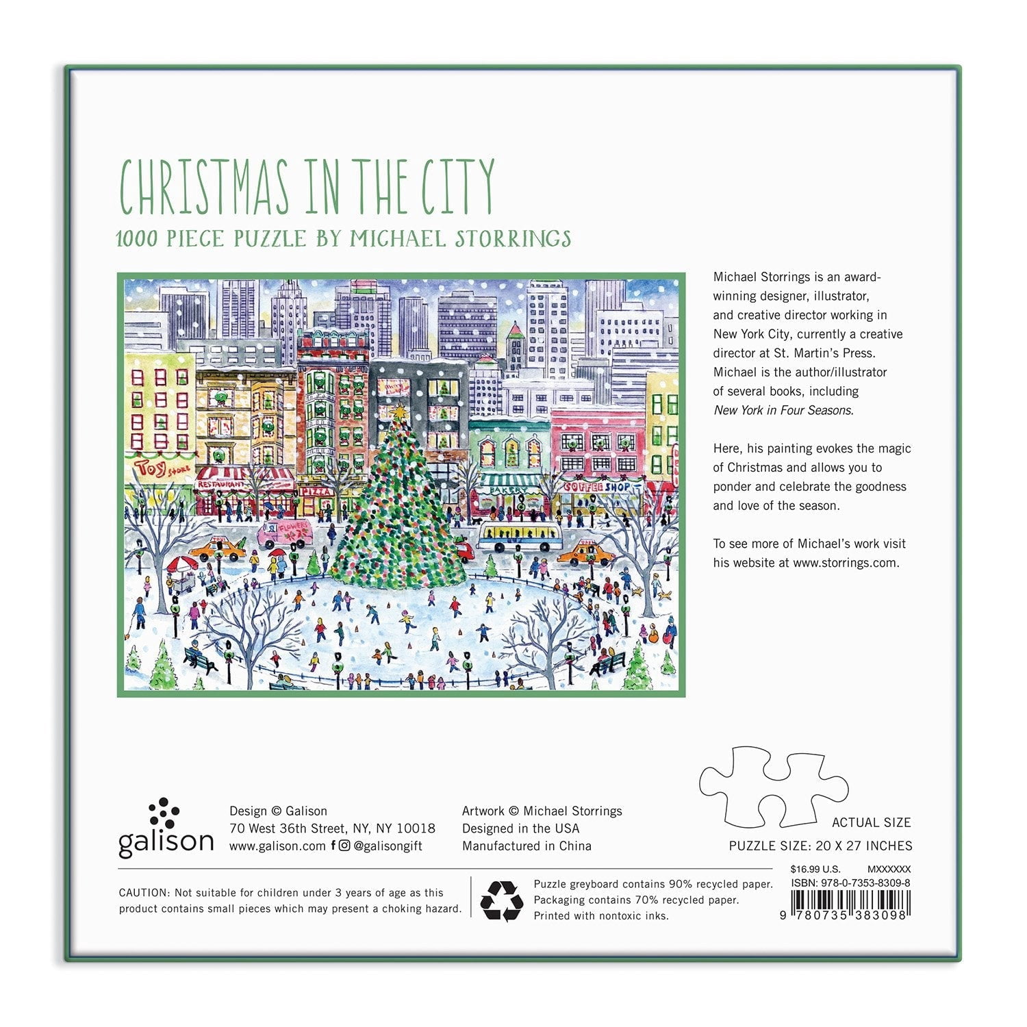 Michael Storrings Christmas in the City 1000 Piece Puzzle (Other)