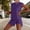 Purple, variant on Womens Shirts Casual Solid Color Short Sleeve 2 Piece Skirt Sets Skirt Sets Women 2 Piece Outfits Pink M