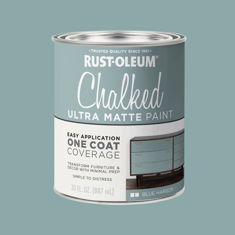 Rust-Oleum Chalked Ultra Matte Paint, Blue Harbor, 1 Quart photo 1