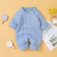 thumbnail image 3 of YOUI-GIFTS Newborn Baby Knitted Snowsuit Winter Warmer Sweater Romper Bodysuit Overalls for Boy Girls, 3 of 7