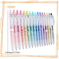 thumbnail image 2 of 16 Pack 0.7mm, Glitter Gel Pens, Retractable Gel Pen Set, Cute Transparent Medium Point Multicolor Note Taking Aesthetic lnk Pens, Comfort Grip 16 Ink Colors Drawing Writing Office Home, 2 of 6