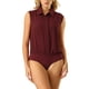 thumbnail image 1 of INSPIRAR CHIC Blusas de Trabajo para Mujeres, Mono sin Mangas, Camisa con Botones, Color Rojo Vino, 1 of 5