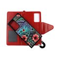 thumbnail image 2 of Green Paisley Case for Samsung Galaxy Note 20 Magnetic Detachable Pu Leather Wallet Cover Flap Closure and Snap-on Book Style Cases Card Holders Wrist Strap 2 in 1 Folio, 2 of 3