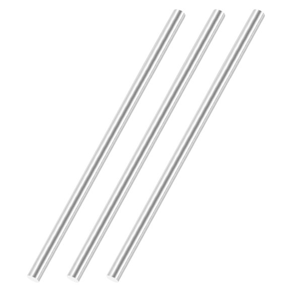 Uxcell Aluminum Round Rod, 1/2 Inch Diameter 6061 Solid Metal Bar 11.8 Inch Length 3Pcs