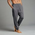 thumbnail image 4 of Dwelliawo Mens Pajama Pants Soft Lightweight Pant Separate Bottoms Joggers Pants Loose Fit Elastic Waist Pajama with Pockets Dark Gray 2XL, 4 of 4