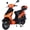 Orange, variant on X-Pro Brand New Milos 50 Moped Scooter with 10" Aluminum Wheels, Rear Trunk, Electric/Kick Start!