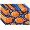 Aesthetic Fade-Resistant Placemat, Heat-Resistant Leaves Placemats, Festive Season Pumpkins Durable Placemat, Decoration for Office Dining Table Coffee Table