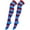Blue, variant on Fgnfyis 1 Pair Christmas Stockings High Long for Womens Over Knee Socks Party Knee High Long Striped Socks White