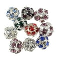 thumbnail image 1 of AMLESO 10 Pieces Assorted Color Round Metal Rhinestone Beads for Jewelry Making Beading, 1 of 8