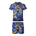 thumbnail image 5 of Yu-Gi-Oh Boys 2-Piece Swimsuit Set, Short Sleeve Rash Guard & Swim Trunks, 5 of 7