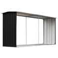 thumbnail image 2 of vidaXL Firewood Rack Log Storage Holder with Roof Galvanized Steel 129.9", 2 of 26