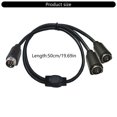 thumbnail image 5 of Zeiwohndc 1 to 2 8Pin DIN Y Splitter Cable 8pins S-Video Cord for Synthesizer Guitar, 5 of 11