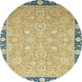 thumbnail image 1 of Ahgly Company Tapis d'Intérieur Rond Abstrait Vert Foncé Oriental, 7 Pieds Rond, 1 of 6