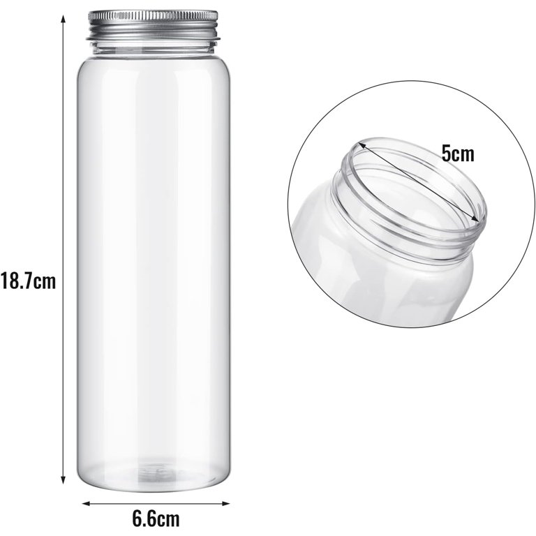 MANSHU 10 OZ Plastic Juice Bottles, Reusable Bulk Beverage Containers, with  Black Tamper Evident Lid…See more MANSHU 10 OZ Plastic Juice Bottles