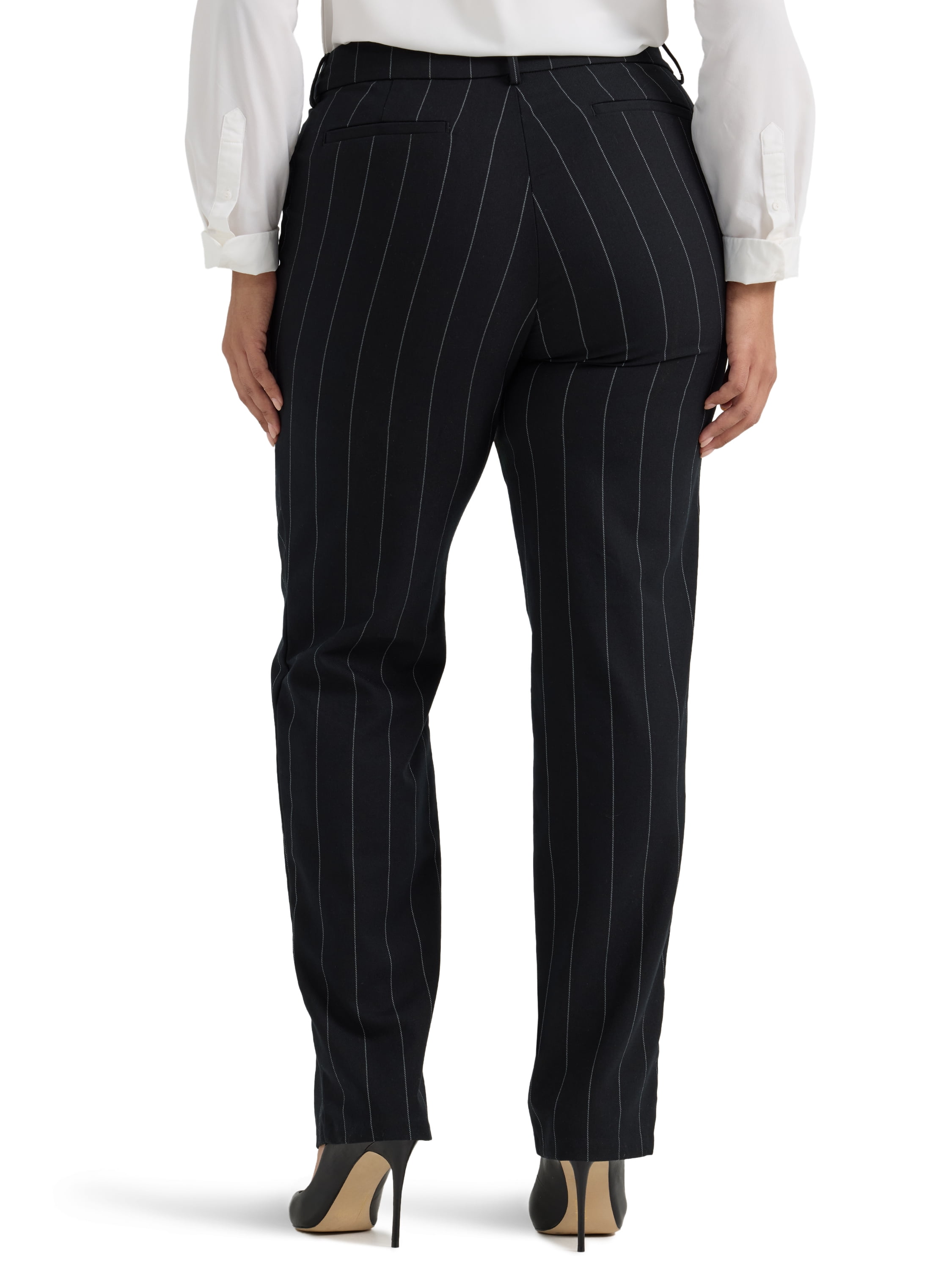 Lee Women's Plus Wrinkle Free Relaxed Fit Straight Leg Pant, Sizes 14-30