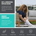 thumbnail image 5 of Mojo Compression Socks Footless for Men & Women (3 Pairs) 20-30mmHg White, 5X-Large, 5 of 5