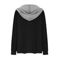thumbnail image 5 of GigrtiJin Womens Plus Size hoodies Long Sleeved Hooded button Pullover Tops Casual loose Drawstring comfy Blouses, 5 of 6