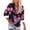 Black, variant on Womens Long Sleeve Blouses Casual Printed Fashion Loose Temperament Long Sleeve Solid Color V Neck Tops