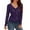 Purple, variant on Women's Long Sleeve Floral Lace Sheer Mesh Slim Fit V-Neck Blouse Elegant Layering Piece Undershirt Going Out Tops, Purple