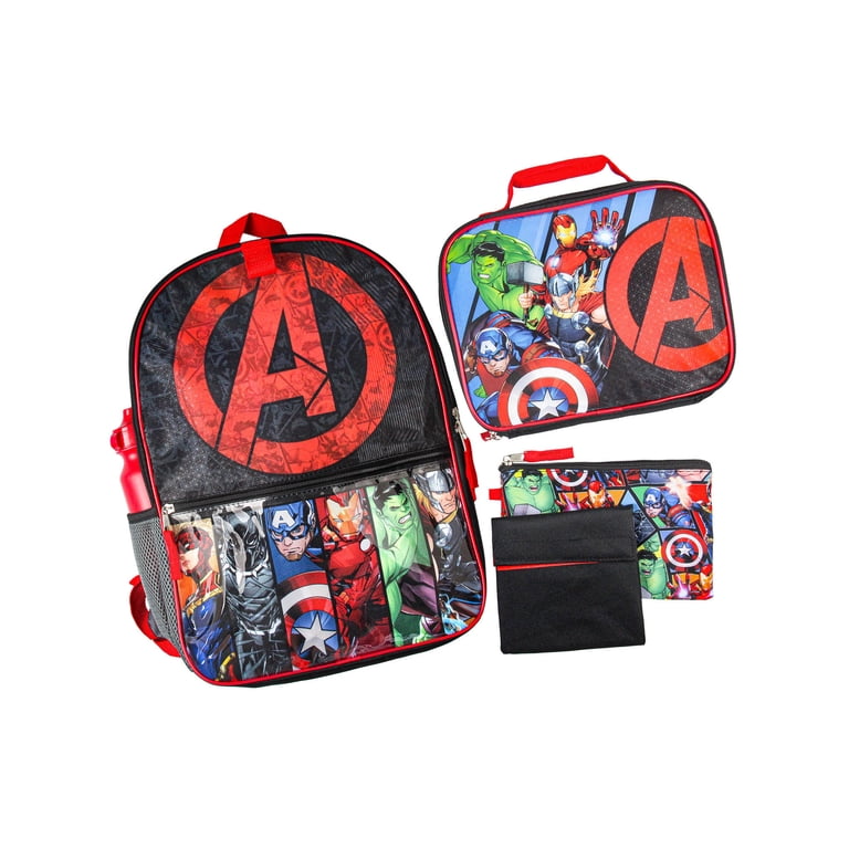 Marvel Avengers Superhero Backpack Set: Hulk, Iron Man, Kids