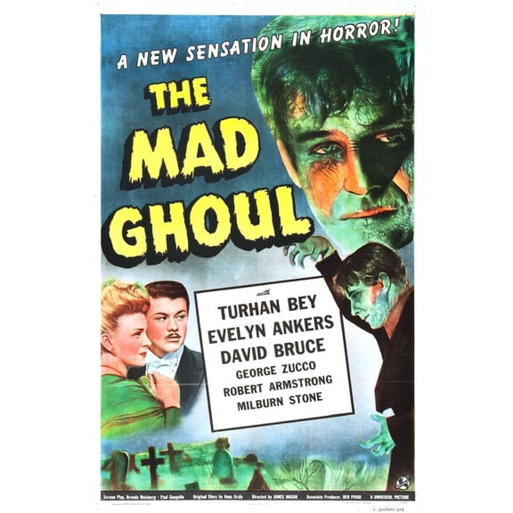 AB Posters Mad Ghoul Mini Movie Poster 11inx17in 11x17 poster Color Category: Multi, Unframed, Ages: Adults