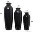 thumbnail image 3 of Hosley Set of 3 Black Ceramic Vases & Set of 3 Ceramic White Pillar Candle Holders, 3 of 6