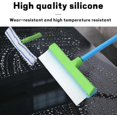 thumbnail image 4 of AquaSwipe Recyclable Silicone Window Squeegee Kit, 3 in 1 Window Cleaning Scraper, Rotatable Rubber Squeegee and Microfiber Scrubber, Squeegee Cleaner for Shower Glass Mirror Window Door (Green), 4 of 6
