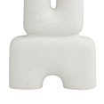 thumbnail image 5 of DecMode 15" Abstract Dual Opening U-Shaped White Ceramic Vase with Glossy Speckled Texture, 5 of 14