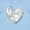 thumbnail image 4 of Inktastic Lung Cancer Awareness White Ribbon Around Heart Boys or Girls Baby T-Shirt, 4 of 5