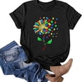 thumbnail image 1 of Pompotops Femmes Chemise à Manches Courtes Tee Tops Casual Manches Courtes Tops Blouse, 1 of 5