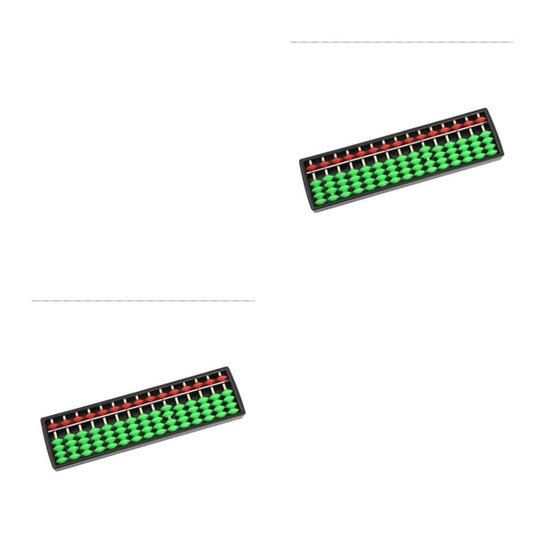 sweethay Cuentas para niños Ábaco Juguete aritmético educativo chino Plástico Ligero Herramienta de cálculo para principiantes Arriba Rojo Arriba Rojo Abajo Verde 2piezas