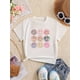 thumbnail image 3 of Colorful joyful Face Graphic Girls' Summer T-Shirt - Soft, Breathable Short-Sleeve Top with Round Neck, Regular Fit, Cotton, Perfect for Casual Wear, 3 of 7