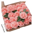 thumbnail image 2 of Tkrady Artificial Flowers, 25pcs Foam Roses Flowers DIY Wedding Party Cake Decoration, Home Display, Pink, 2 of 6