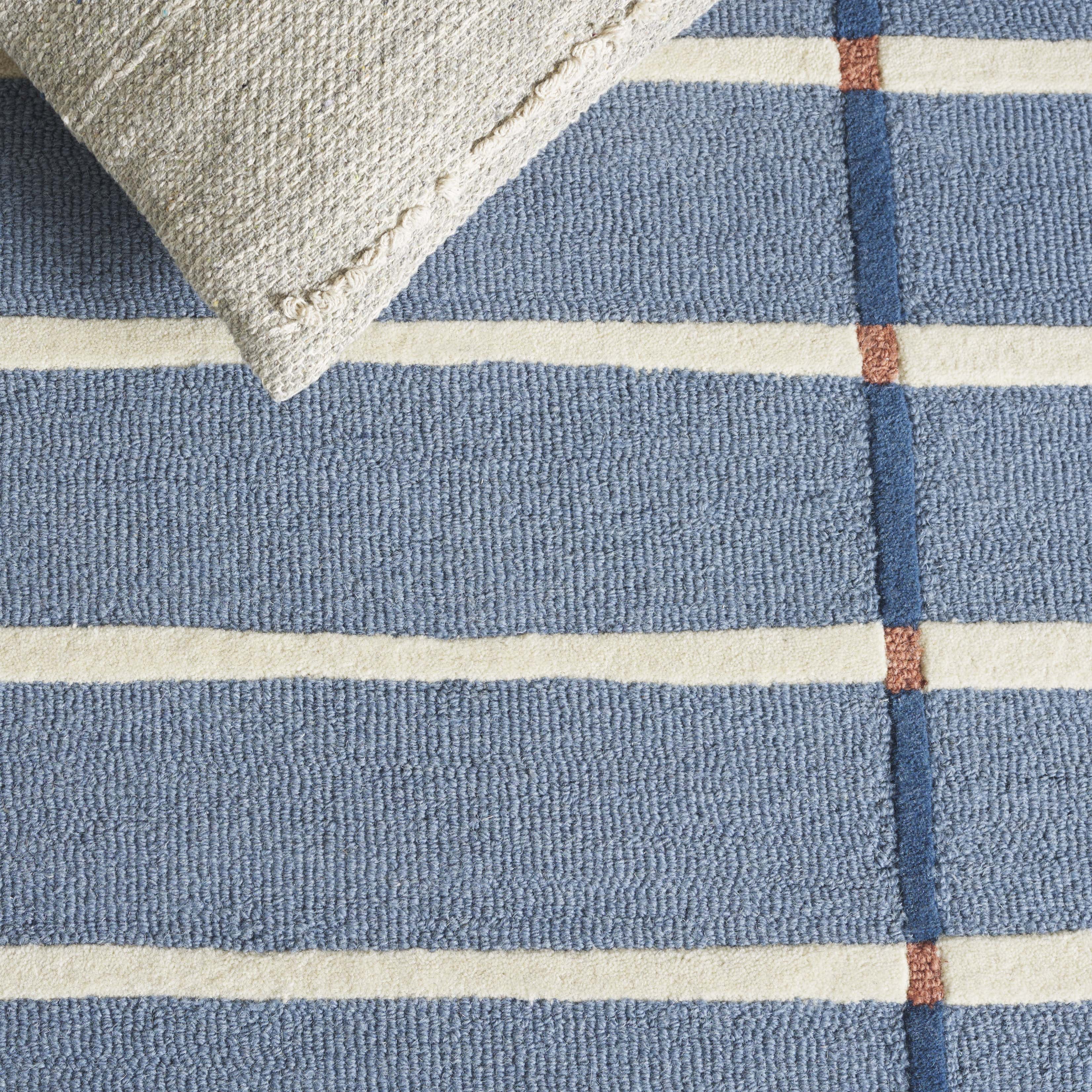 Safavieh Genre Tara Geometric Striped Area Rug, Blue/Ivory, 8' x 10'