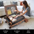 thumbnail image 6 of 24" Hardside Spinner Luggage Expandable Front-Opening Medium Checked Suitcase with TSA Lock, Black, CY2431, 6 of 9